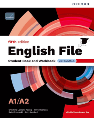 ENGLISH FILE A1;A2 STUDENT AND WORKBOOK WITH KEY FIFTH EDITION 5A ED.