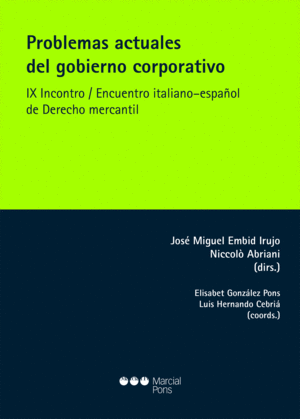 PROBLEMAS ACTUALES DEL GOBIERNO CORPORATIVO. IX INCONTRO;ENCUENTRO ITALIANO-ESPA