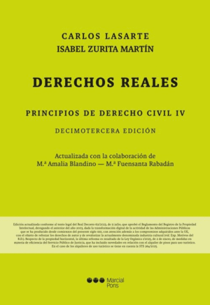 PRINCIPIOS DE DERECHO CIVIL TOMO IV DERECHOS REALES 13ª ED