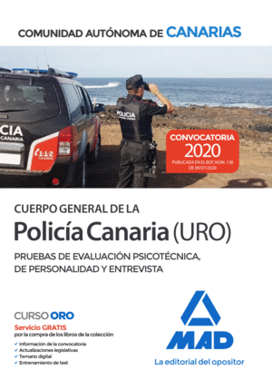 CUERPO GENERAL DE LA POLICÍA CANARIA ESCALA BÁSICA (POLICÍA URO). PRUEBAS DE EVA