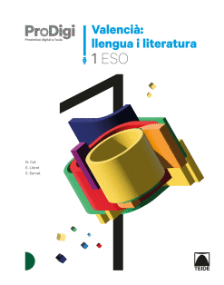 QUADERN PRODIGI. VALENCIÀ: LLENGUA I LITERATURA 1 ESO