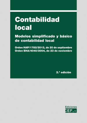 CONTABILIDAD LOCAL. MODELOS SIMPLIFICADO Y BÁSICO DE CONTABILIDAD LOCAL